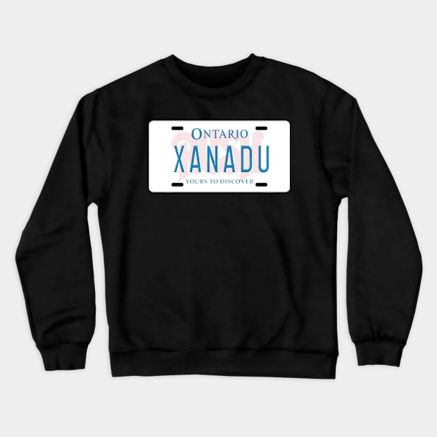 Xanadu License Plate Crewneck Sweatshirt by RetroZest